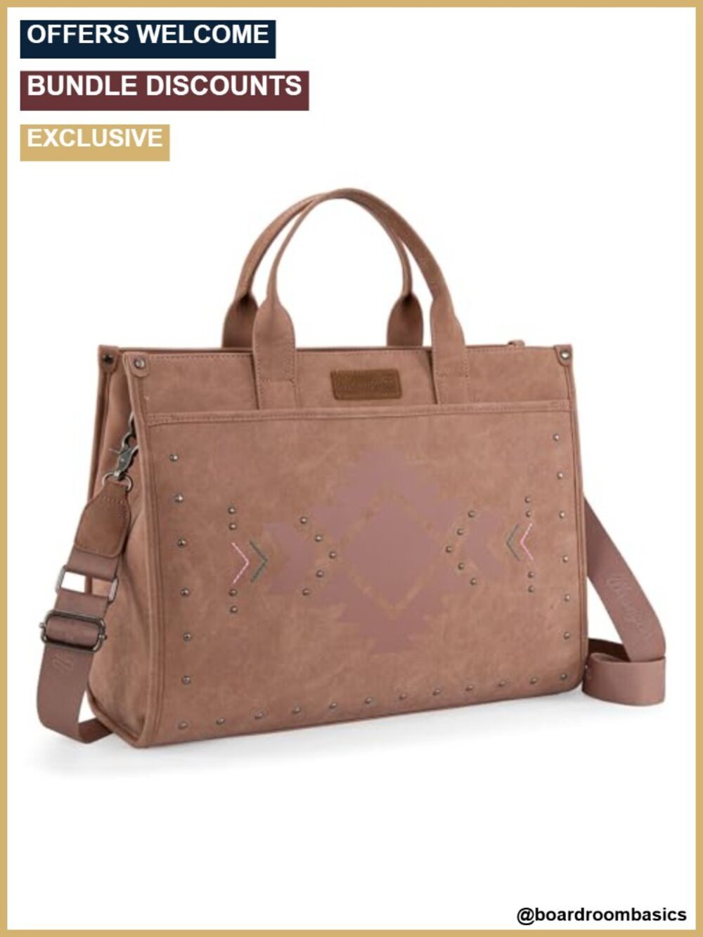 15.6" Laptop Tote with 40oz Cup Holder Waterproof PU Leather Briefcase